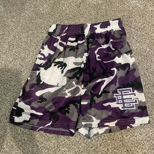 Eric Emanuel Purple Camo Mesh Athletic Shorts